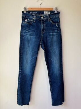 AG Mari Crop High Rise Slim Straight Fit Women’s Dark Wash Jeans - Size 27